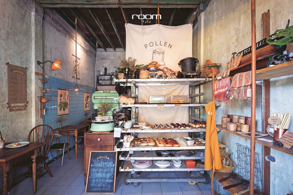 POLLEN BAKED GOODS รีโนเวตคาเฟ่ คาเฟ่สีน้ำเงิน