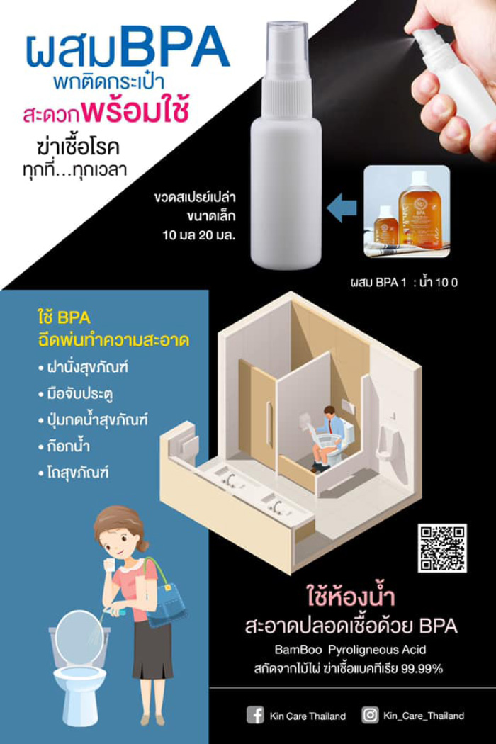 เชื้อราในบ้าน น้ำส้มควันไม้ BPA Kincare