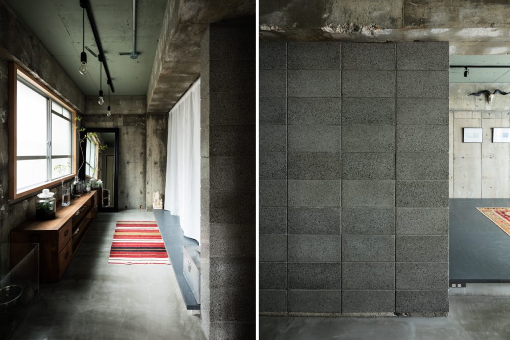 ห้อง Loft ที่อนุญาตให้รกและเลอะเทอะได้อย่างมีสไตล์ กับ Dwelling With Independent Concrete Block Wall  ห้องพักที่ Asano - Izue Architect Office ออกแบบให้คู่สามีภรรยาได้ทำตามใจปรารถนาด้วยแนวคิดที่แยบยล