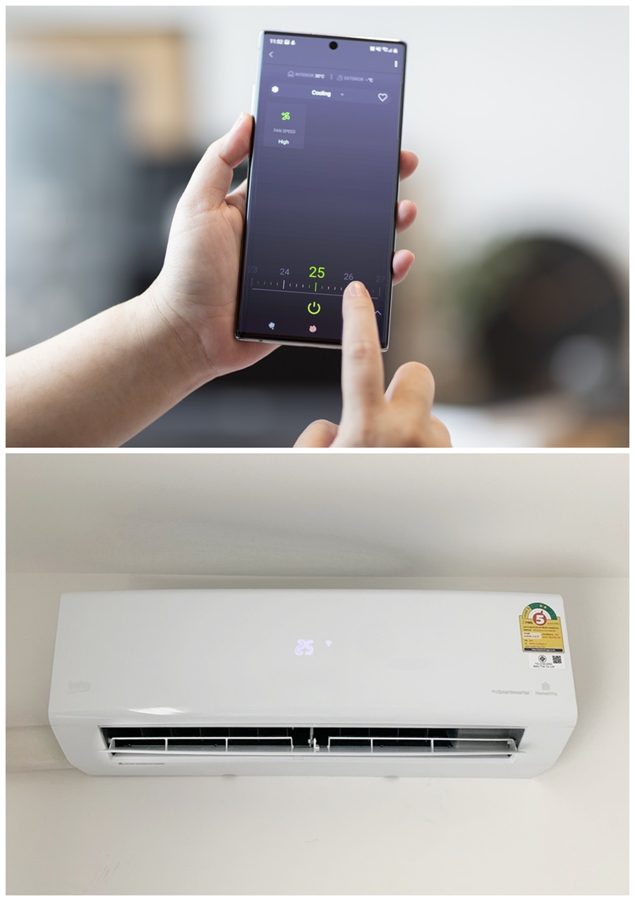 แอร์Beko เครื่องปรับอากาศBeko Beko ProSmart™ Inverter แอปพลิเคชั่นHomewhiz