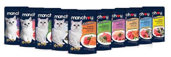 เลือกอาหารแมว monchou Balanced อาหารเปียก อาหารมื้อหลัก อาหารแมว